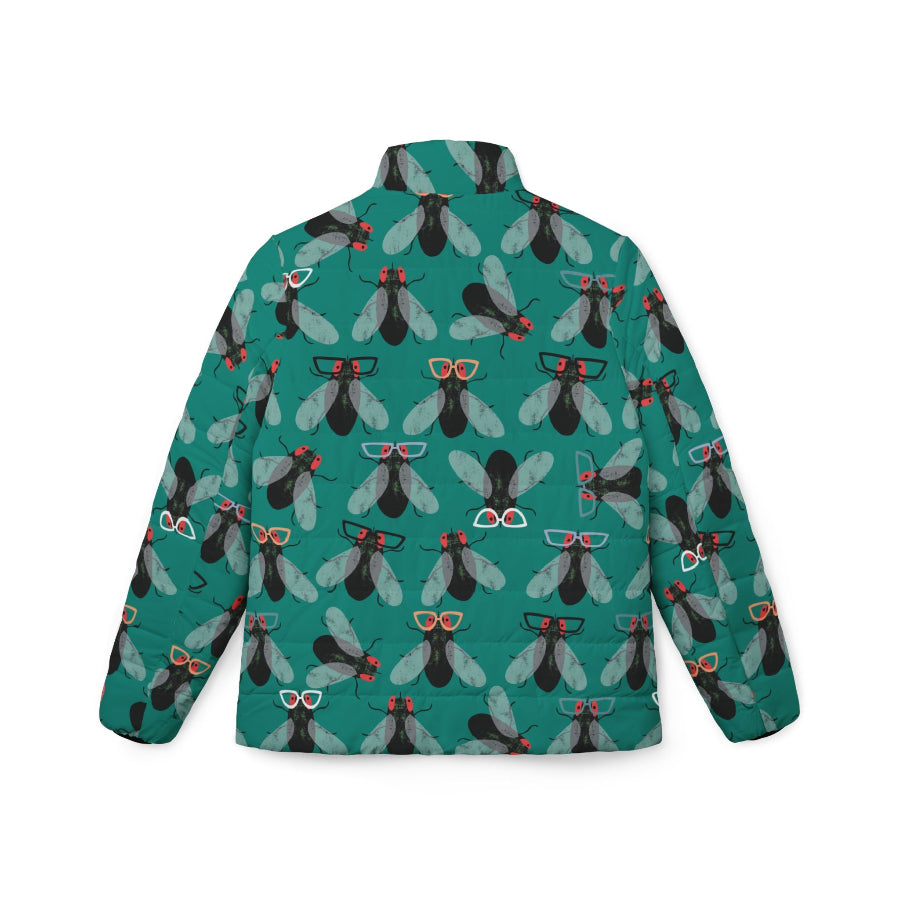 Flies with Specs women’s puffer jacket