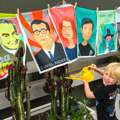 Trish Doyle Can Do It tea towel