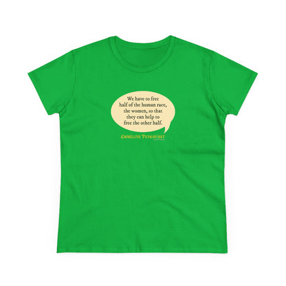 Free the women semi-fit t shirt