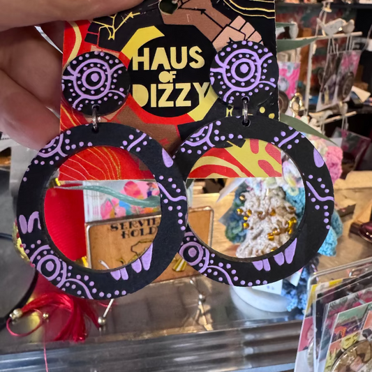 Haus of Dizzy purple earrings