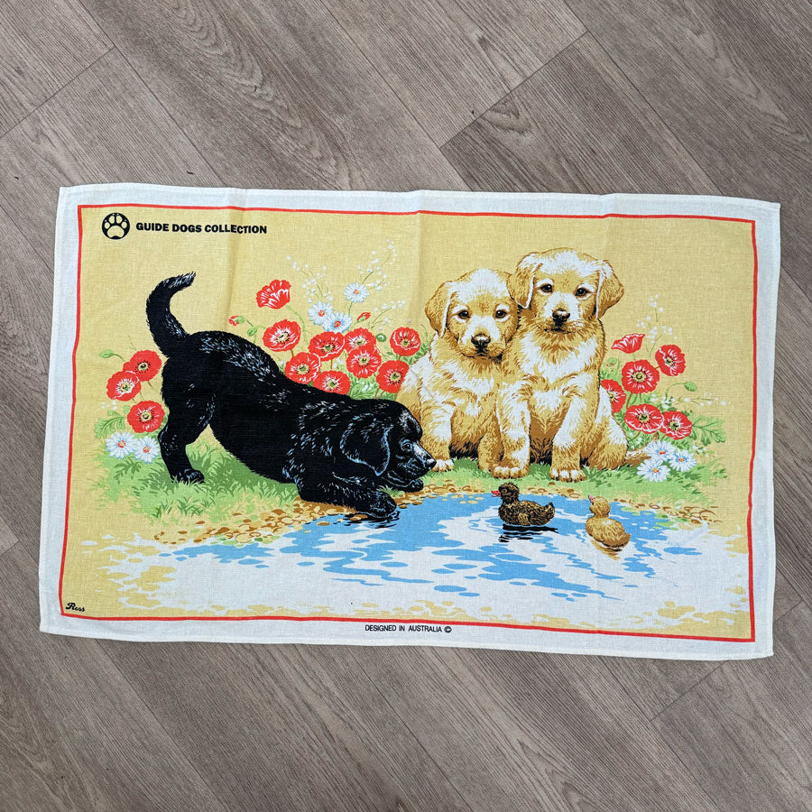 Guide Dogs tea towel