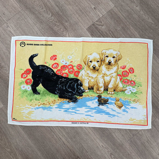 Guide Dogs tea towel