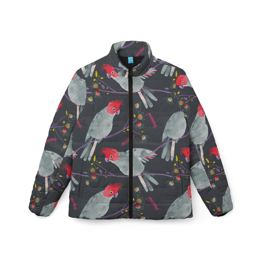 RTS Womens Puffer jacket Gang Gang Cockatoo
