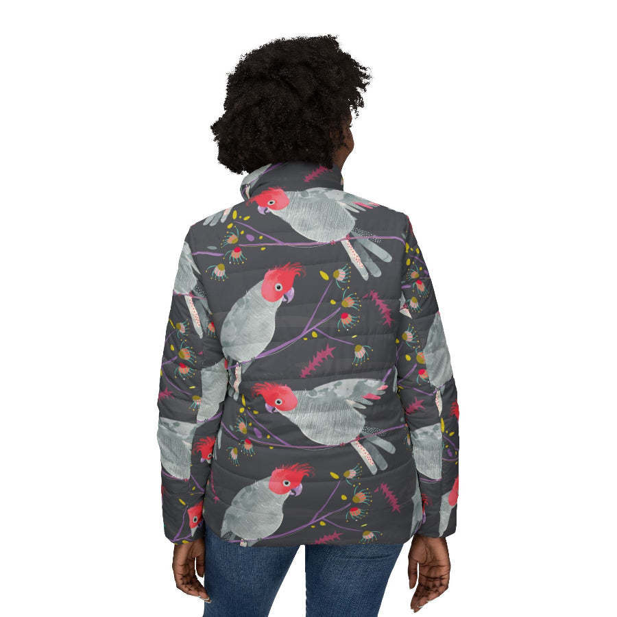 RTS Womens Puffer jacket Gang Gang Cockatoo