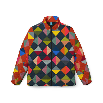 Geometric Diamonds women’s puffer jacket