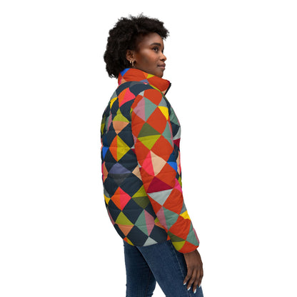 Geometric Diamonds women’s puffer jacket