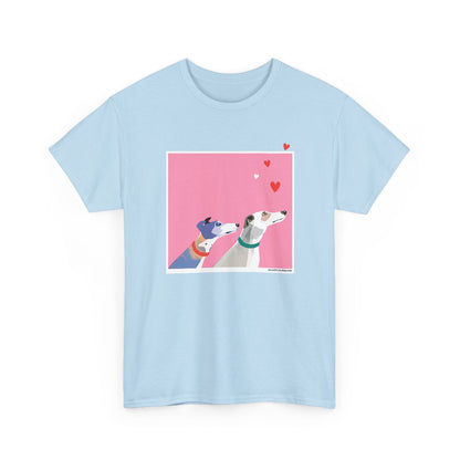 Greyhound Love pink classic cotton t shirt