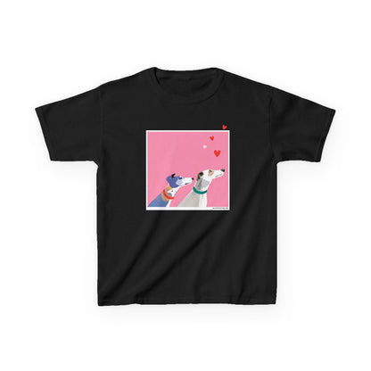 Greyhound Love pink kids classic t shirt