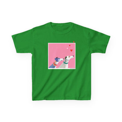 Greyhound Love pink kids classic t shirt
