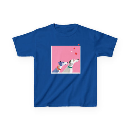 Greyhound Love pink kids classic t shirt