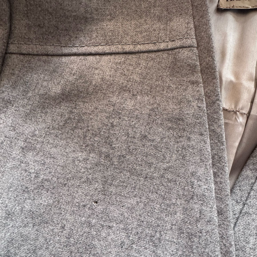 Hanae Mori designer grey wool jacket