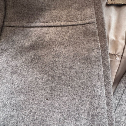 Hanae Mori designer grey wool jacket
