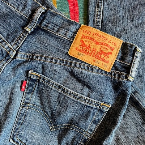 Mid Blue Levis 503s jeans