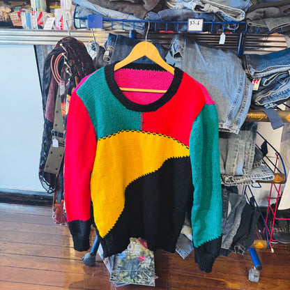 Retro inspired handknit jumper