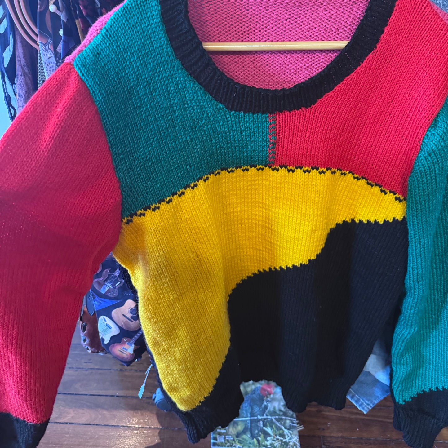 Retro inspired handknit jumper