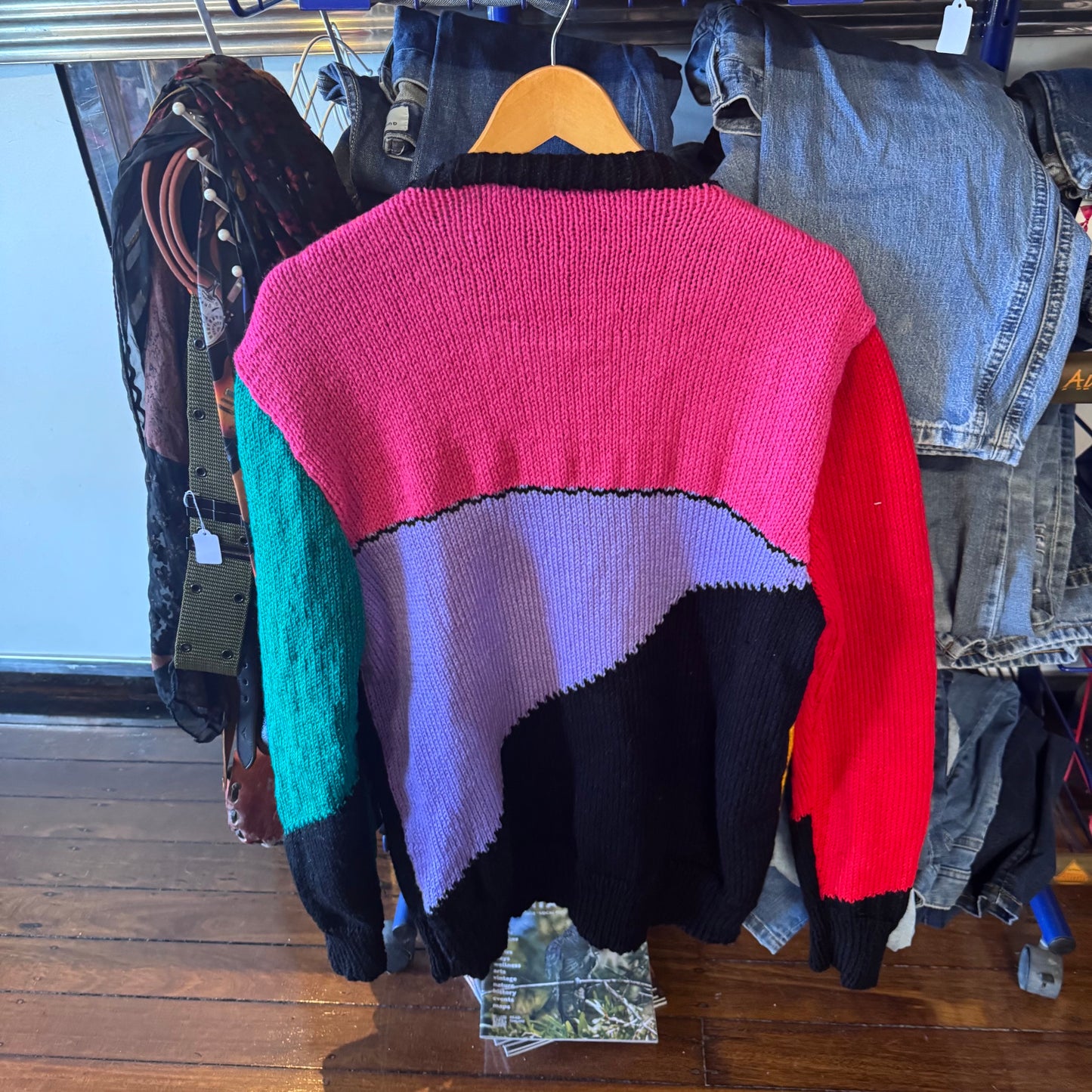 Retro inspired handknit jumper