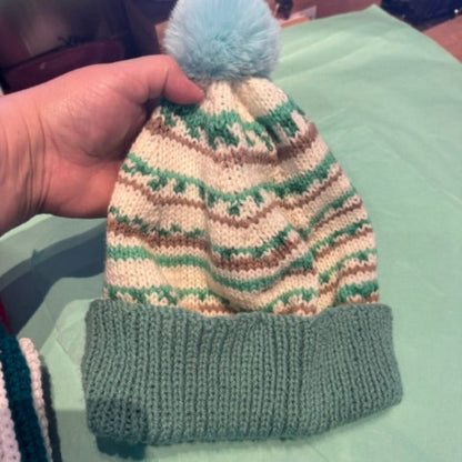Hand-knitted beanies