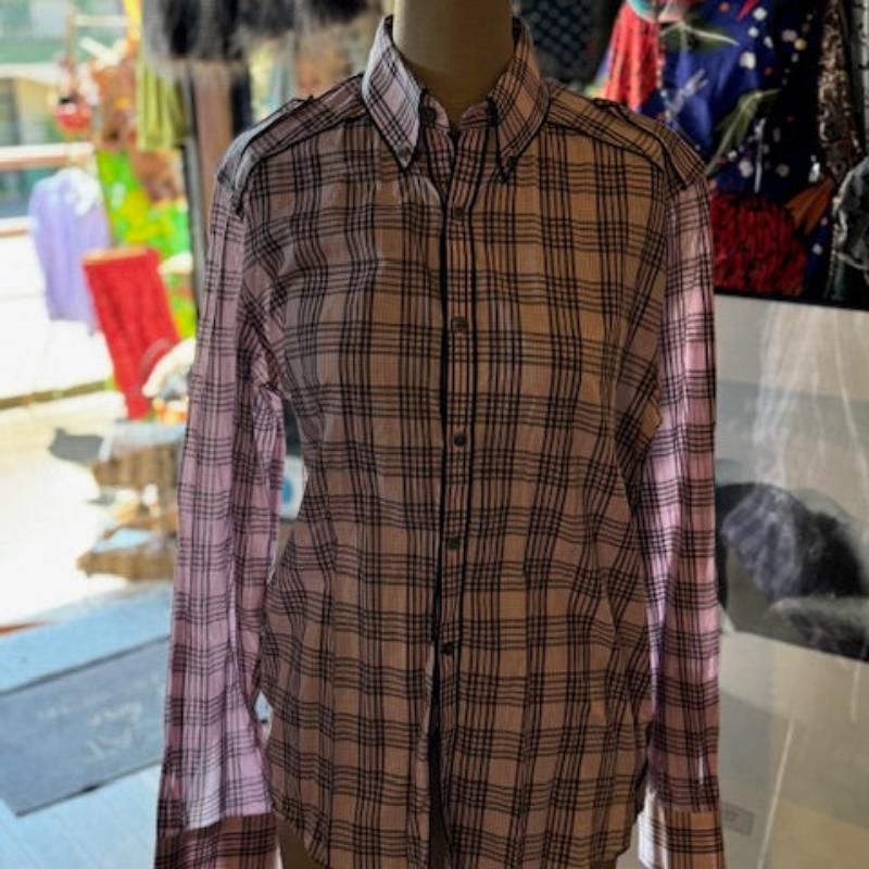 sz 3 - L pink check Arthur Galan shirt