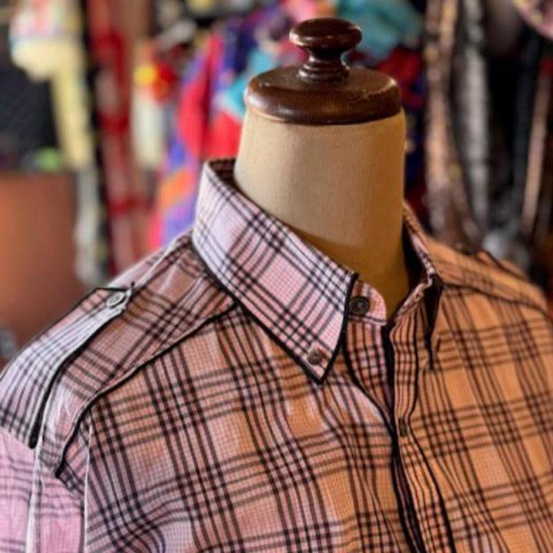 sz 3 - L pink check Arthur Galan shirt