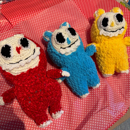 Hand knitted LABUBU bunny toys