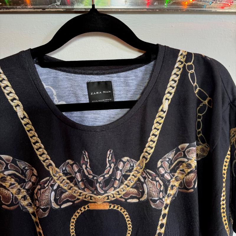 sz XL Zara man snake maximalist t shirt