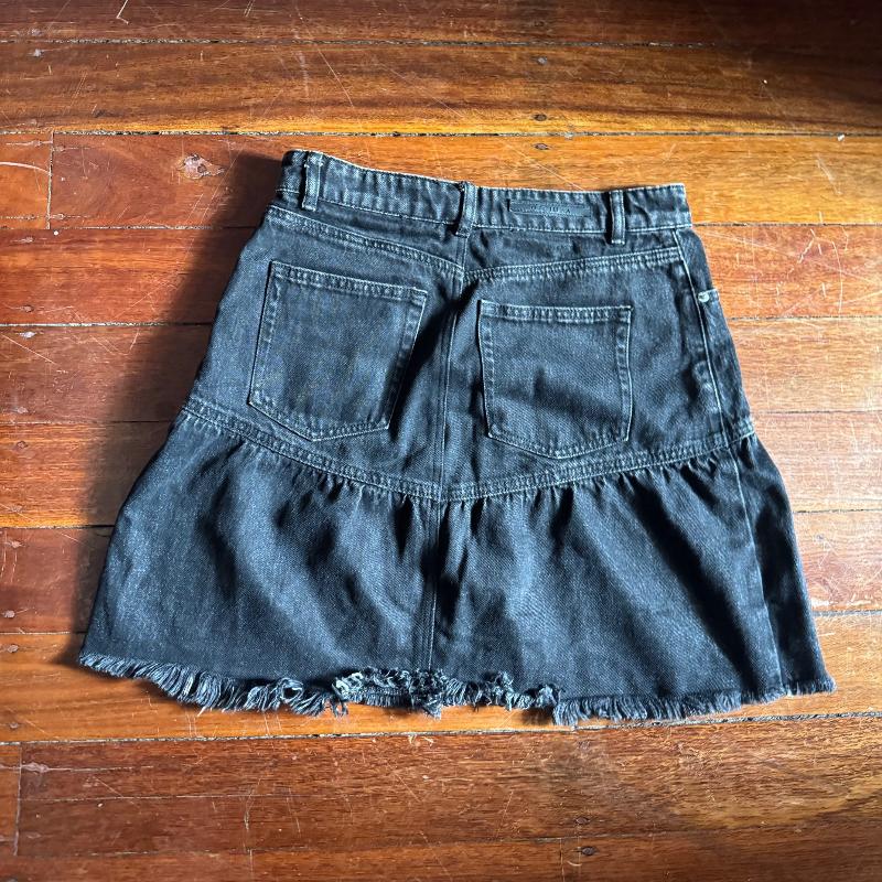 sz 12 black denim Decjuba skirt