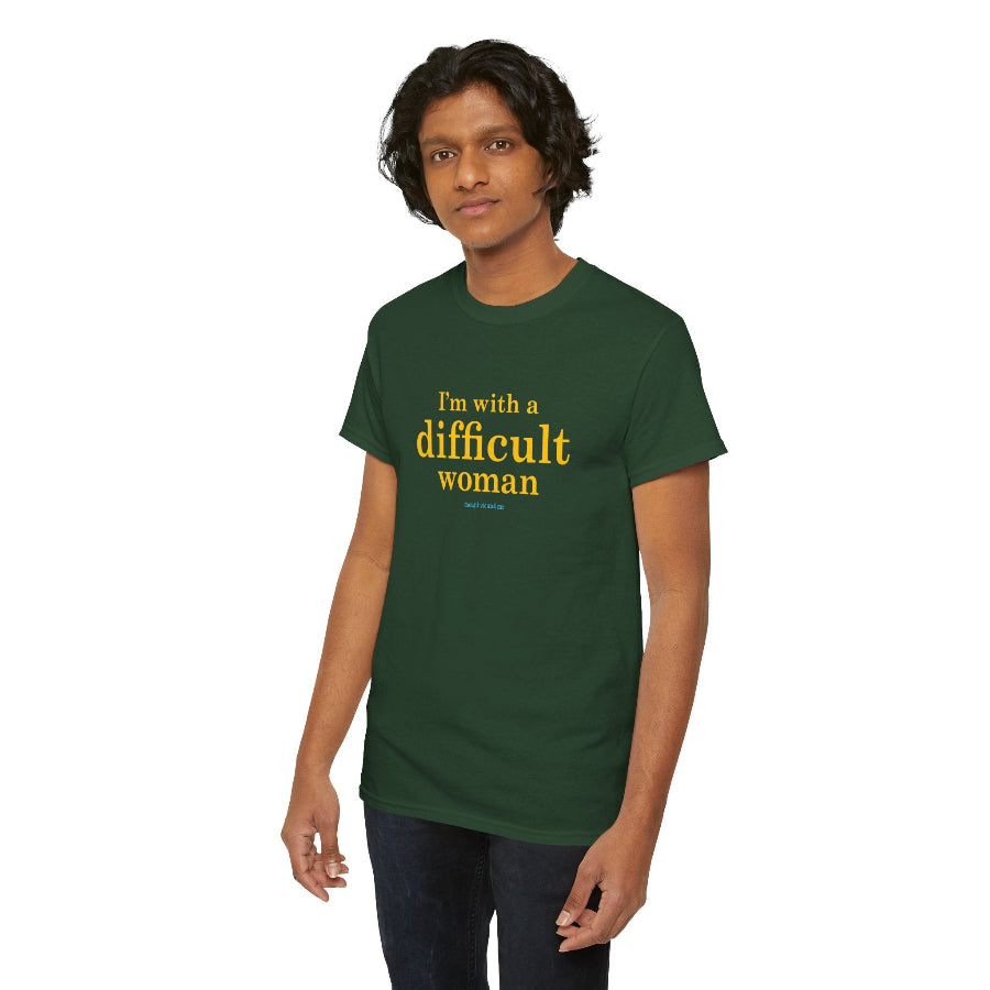 I'm with a difficult woman classic cotton t shirt