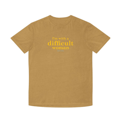 I'm with a difficult woman faded t shirt