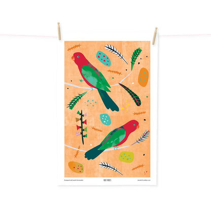 King Parrot tea towel