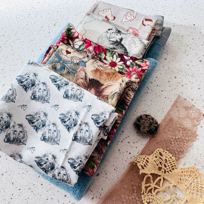 Slow stitch kitty kat pack