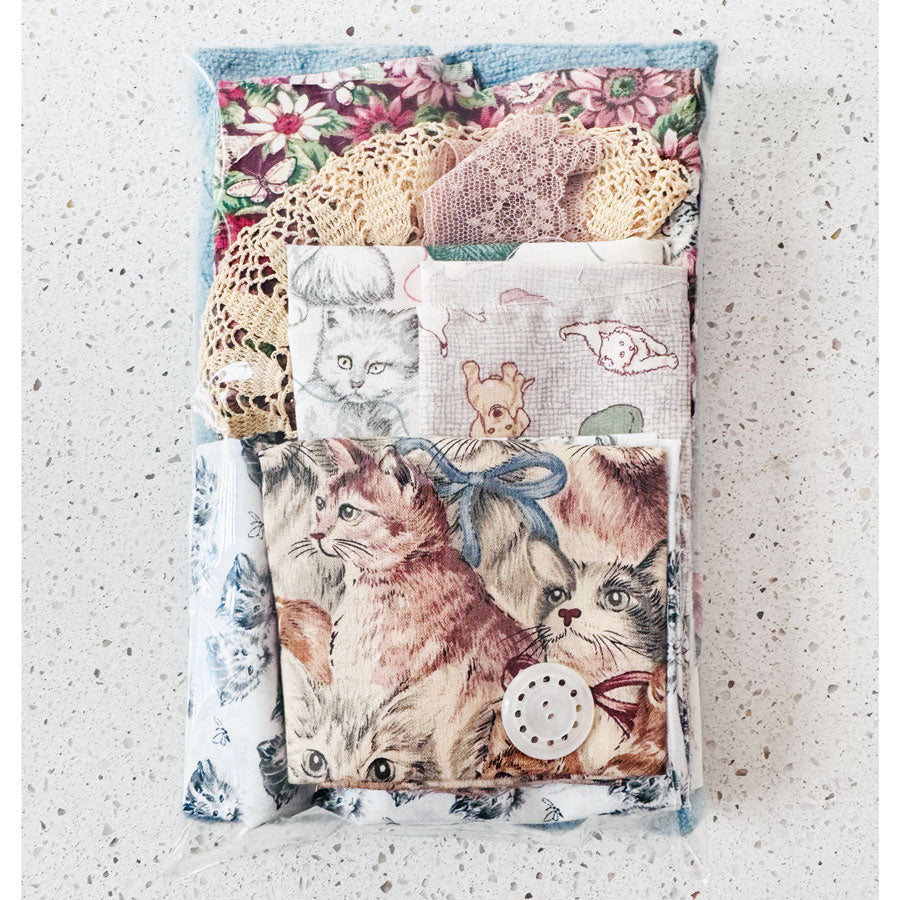Slow stitch kitty kat pack