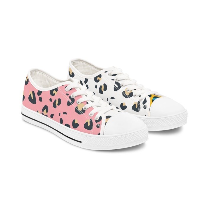 Leopard print low top sneakers