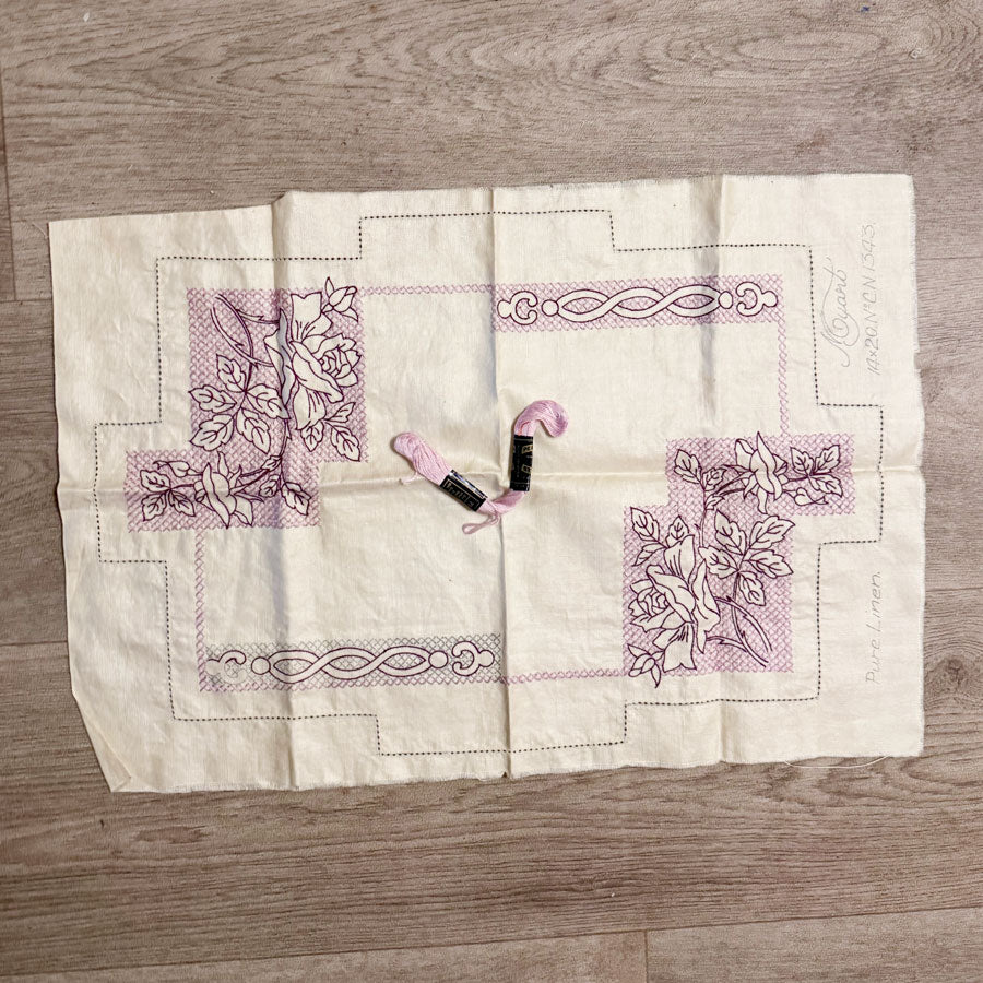 Linen doilie (unfinished)