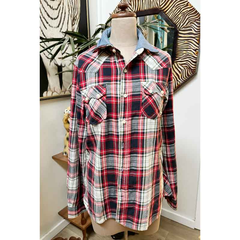 sz M western style flannelette shirt new