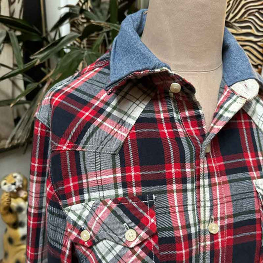 sz M western style flannelette shirt new