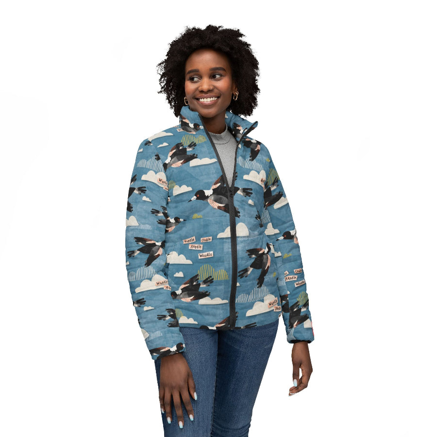 Magpie Talk Blue women’s puffer jacket