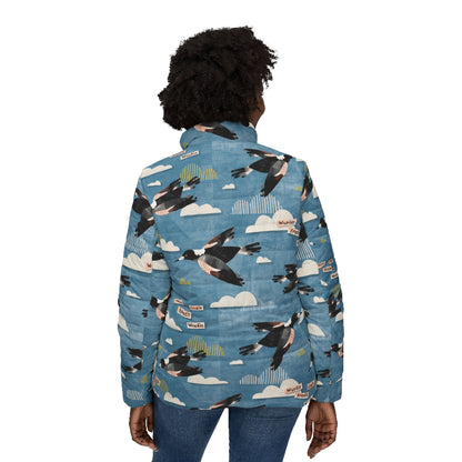 Magpie Talk Blue women’s puffer jacket