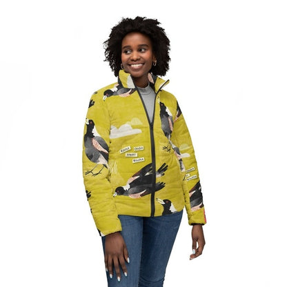 RTS Womens Puffer jacket Gold Magpie Talk