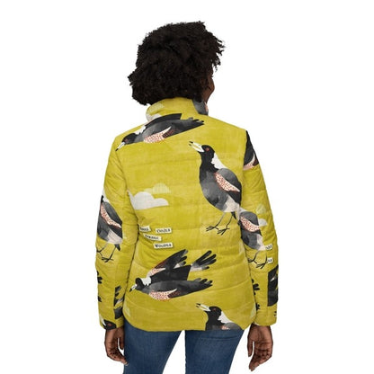 RTS Womens Puffer jacket Gold Magpie Talk