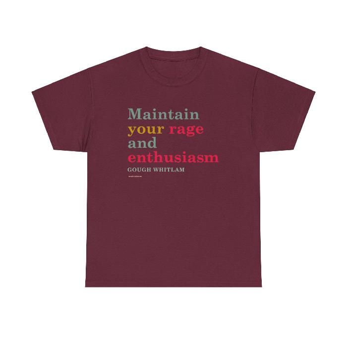 Maintain your rage t shirt maroon