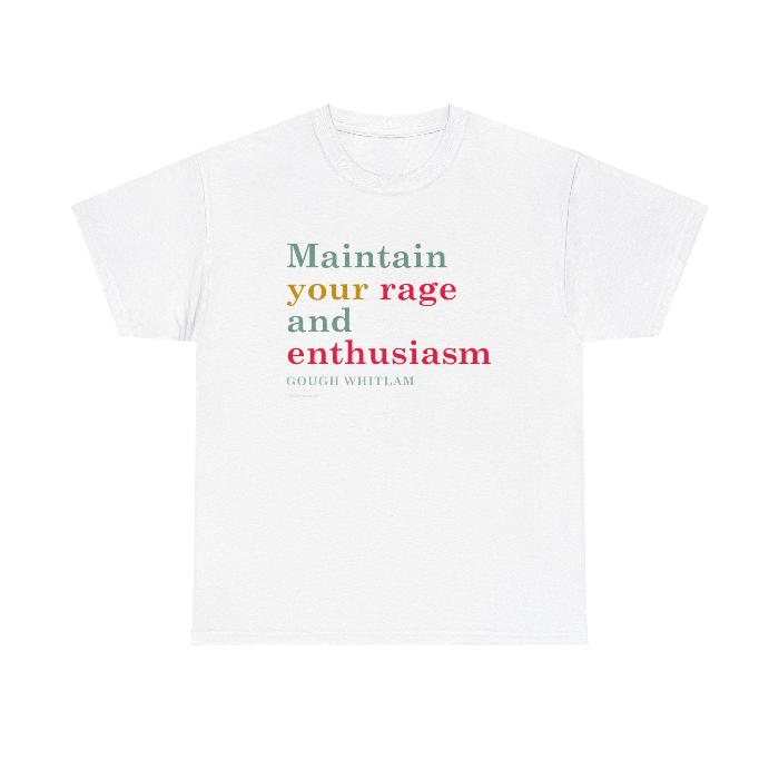 Maintain your rage t shirt white