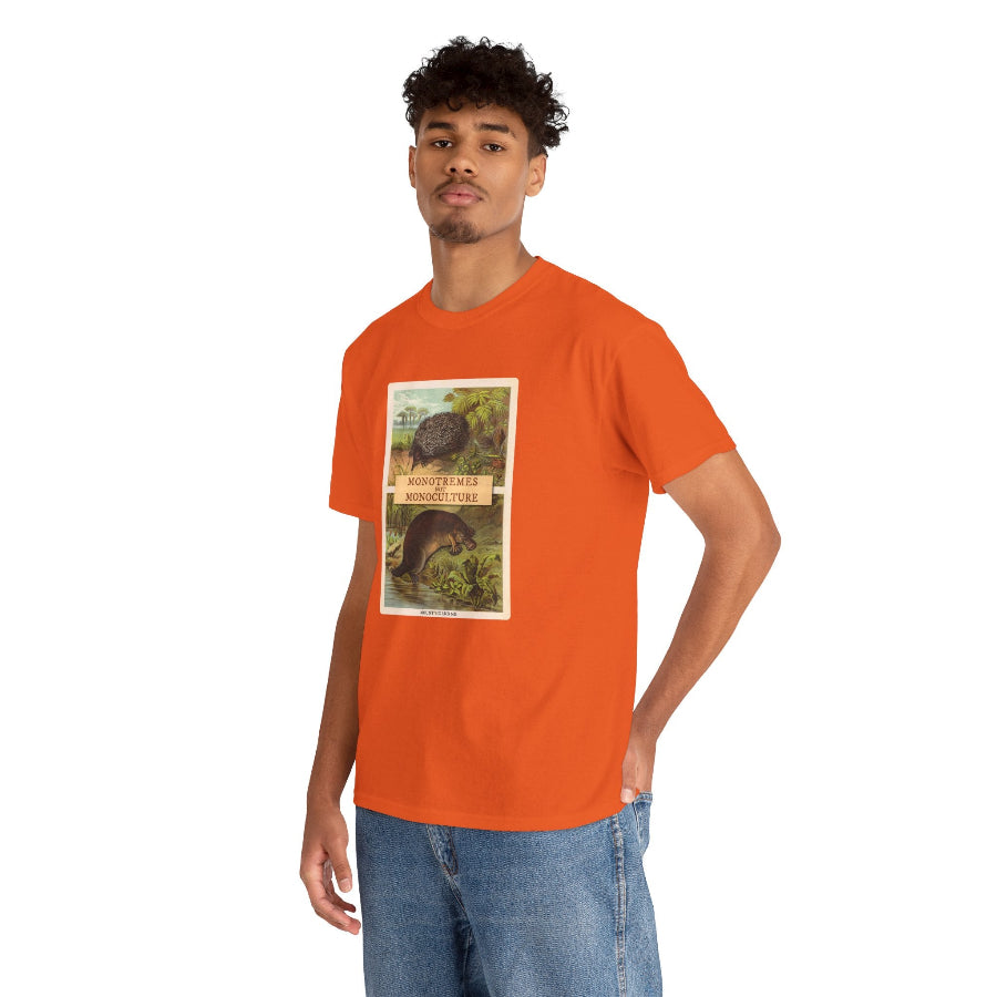 Monotremes not Monoculture cotton t shirt