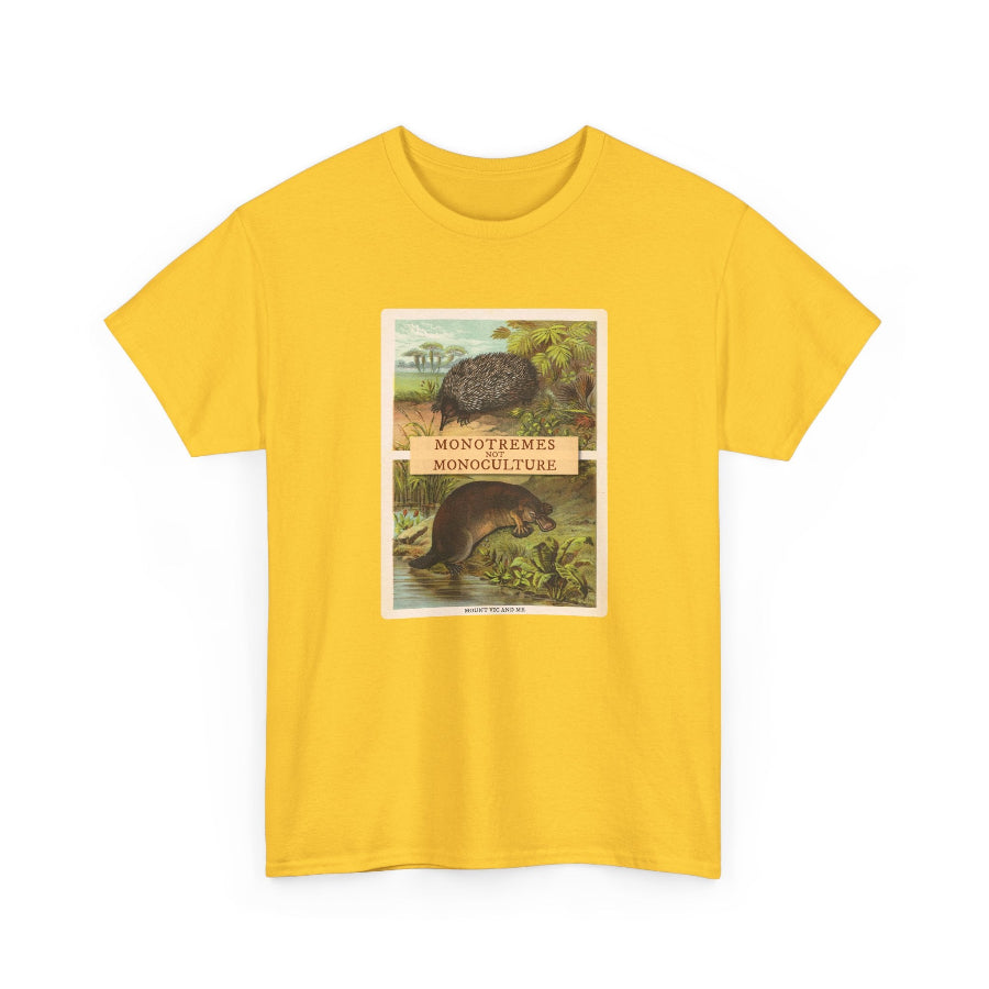 echnidna and platypus on t shirt