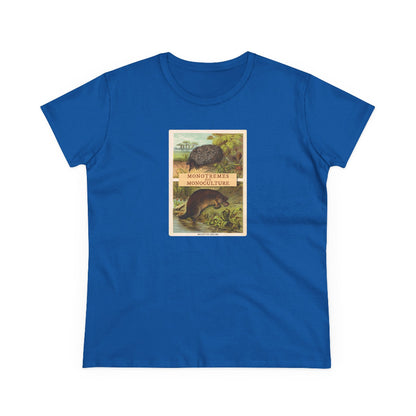 Monotremes not Monoculture semi-fit t shirt