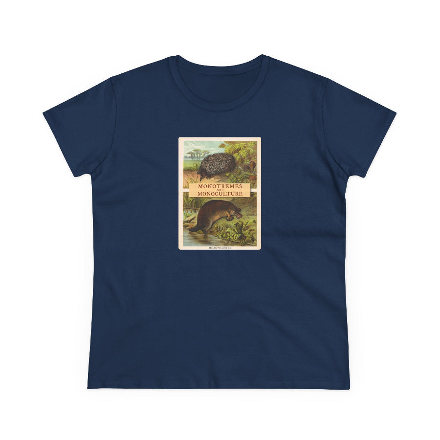 Monotremes not Monoculture semi-fit t shirt