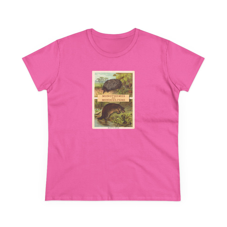 Monotremes not Monoculture semi-fit t shirt