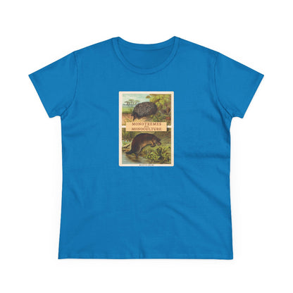 Monotremes not Monoculture semi-fit t shirt
