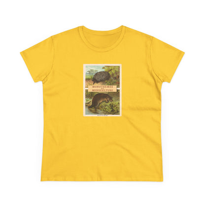 Monotremes not Monoculture semi-fit t shirt