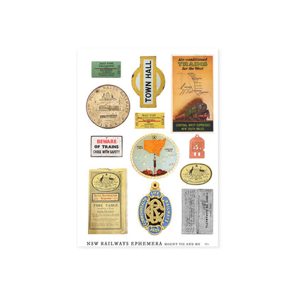 Mini cotton panel : NSW Railways ephemera