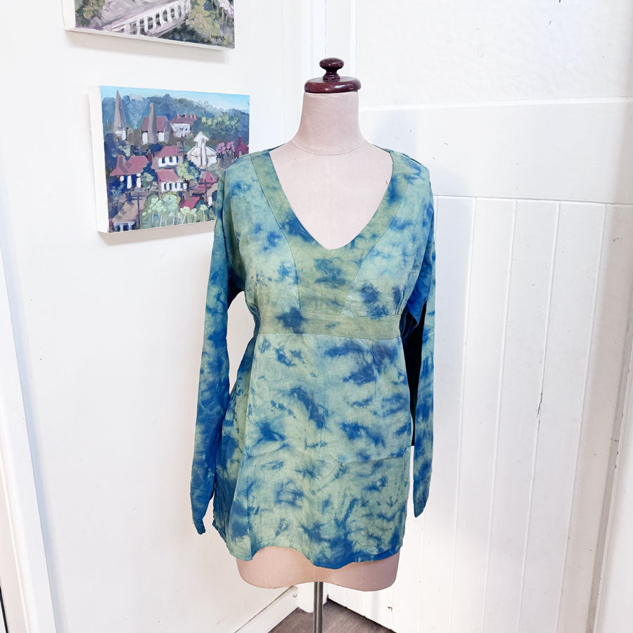 Nepalese cotton tie dye blouse